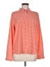 Express 100% Polyester Orange Long Sleeve Polo Size M - photo 1