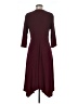 Perceptions Solid Burgundy Casual Dress Size M (petite) - photo 2
