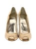 Stuart Weitzman 100% Leather Paisley Gold Heels Size 6 1/2 - photo 2