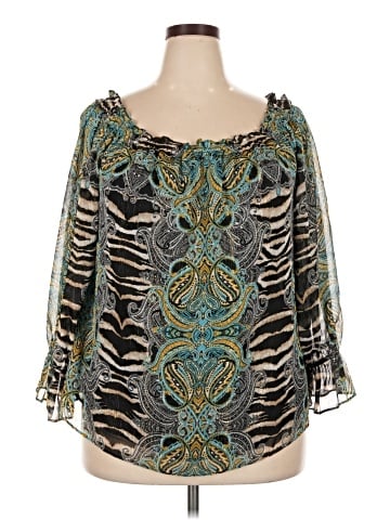 INC International Concepts 3/4 Sleeve Blouse (view 1)
