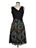Amadi Chevron-herringbone Teal Cocktail Dress Size M - photo 1