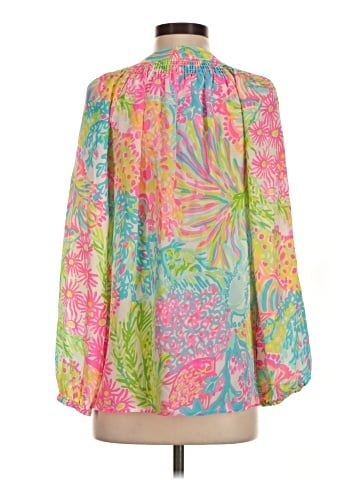 Lilly Pulitzer Long Sleeve Silk Top (view 2)