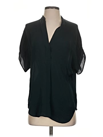 Vince. Short Sleeve Silk Top (view 1)