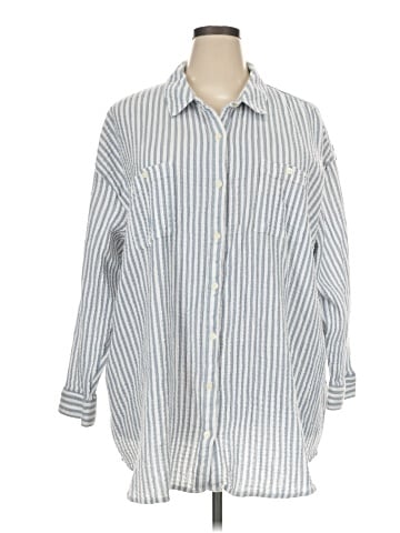 Caslon 3/4 Sleeve Button-Down Shirt (view 1)