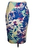 Apt. 9 Floral Ivory Blue Casual Skirt Size L - photo 1