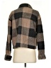Thread & Supply 100% Polyester Plaid Brown Faux Fur Jacket Size S - photo 2