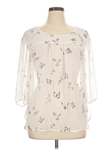 LC Lauren Conrad 3/4 Sleeve Blouse (view 1)