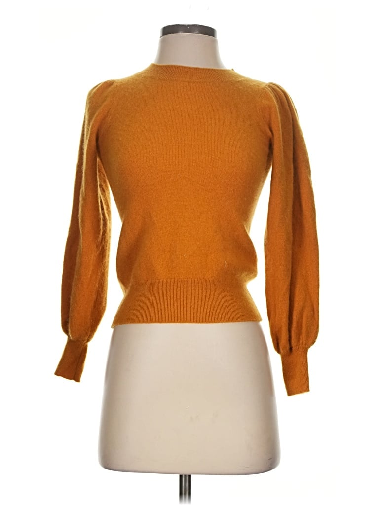 Pre-owned Antonio Melani Cashmere Pullover Sweater In Orange