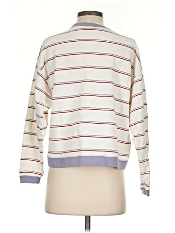 Madewell (Re)sourced Cotton Swing Sweatshirt in Stripe (view 2)