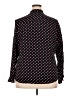 NY Collection Hearts Black Long Sleeve Blouse Size 2X - photo 2