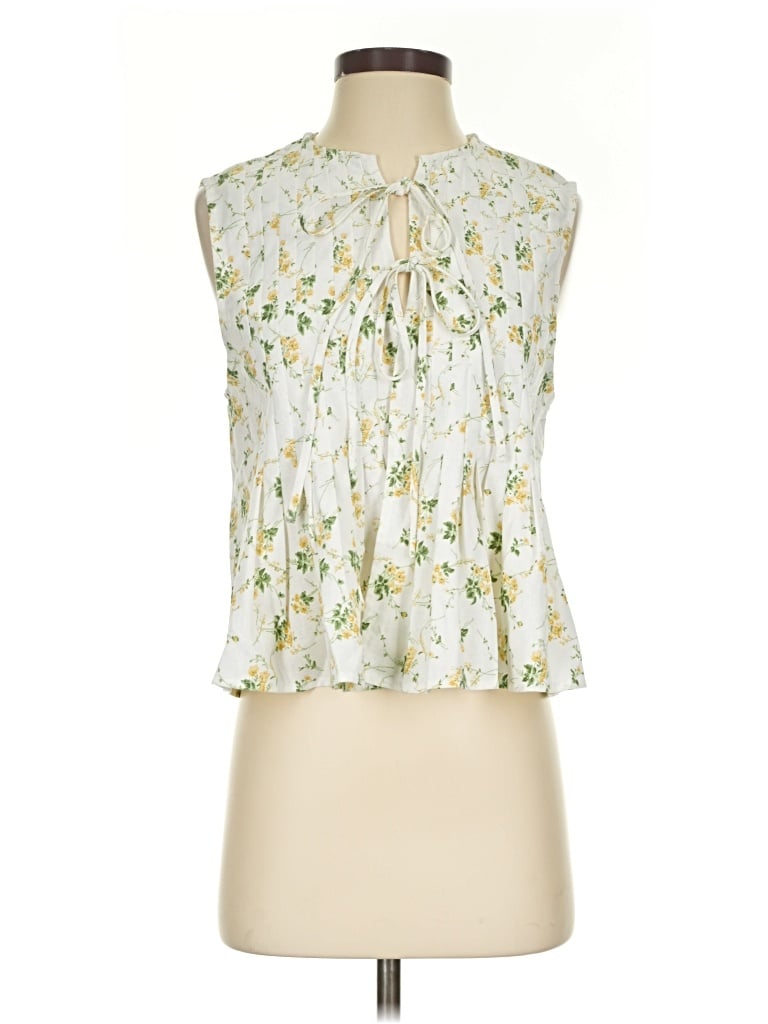 Pre-owned Vici Sleeveless Blouse In Ivory