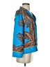 J.Crew 100% Polyester Paisley Blue 3/4 Sleeve Blouse Size XS - photo 4