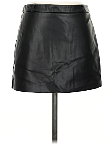 Zara Faux Leather Skirt (view 1)