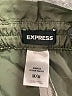 Express 100% Polyester Solid Green Khaki Shorts Size M - photo 3