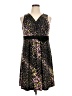 Apt. 9 Print Black Cocktail Dress Size XL - photo 1