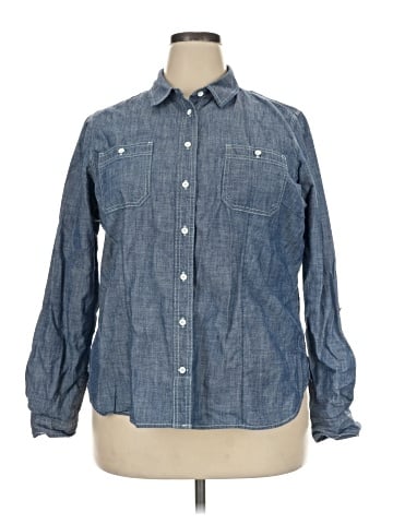 Duluth Trading Co. Long Sleeve Button-Down Shirt (view 1)