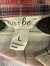 Just Be... Plaid Pink Long Sleeve Blouse Size L - photo 7