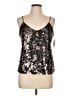 1.State 100% Polyester Silver Sleeveless Top Size L - photo 1