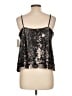 1.State 100% Polyester Silver Sleeveless Top Size L - photo 2
