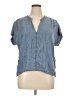 Splendid 100% Lyocell Blue Short Sleeve Blouse Size XL - photo 1