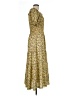 Max Studio 100% Polyester Paisley Yellow Casual Dress Size L - photo 4