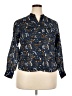 Gerard Darel Print Blue Long Sleeve Blouse Size 6 (38) - photo 1