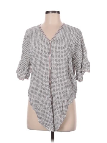 Max Studio 3/4 Sleeve Button-Down Shirt (view 1)