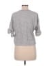 Max Studio Checkered-gingham White Gray 3/4 Sleeve Button-Down Shirt Size M - photo 2