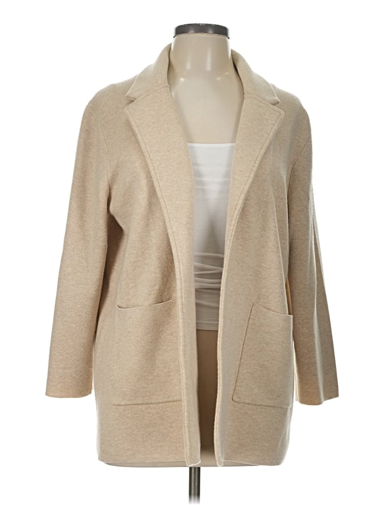 Pre-owned Jcrew Cardigan Sweater In Tan