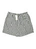 Emery Rose Checkered-gingham Silver Shorts Size XXL - photo 1