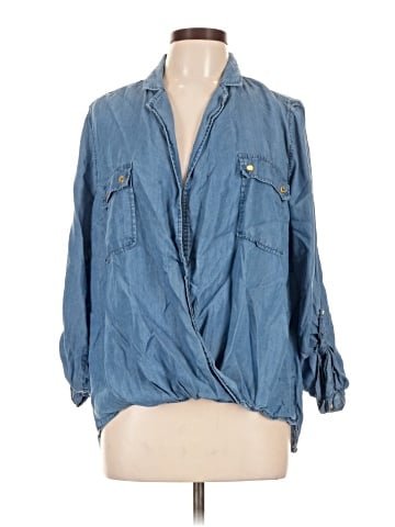 MICHAEL Michael Kors 3/4 Sleeve Button-Down Shirt (view 1)