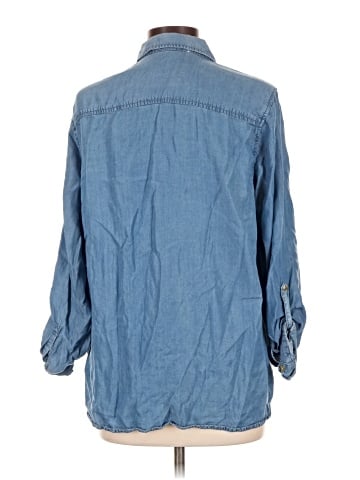 MICHAEL Michael Kors 3/4 Sleeve Button-Down Shirt (view 2)