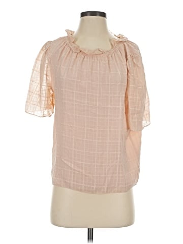 Rebecca Taylor Short Sleeve Silk Top (view 1)