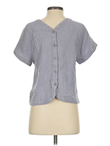 Madewell Lightspun Renwood Button-Back Top (view 2)