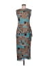 Moda International 100% Polyester Graphic Brown Casual Dress Size M - photo 1