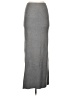 MNG Solid Gray Casual Skirt Size XS - photo 1