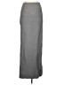 MNG Solid Gray Casual Skirt Size XS - photo 2