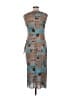 Moda International 100% Polyester Graphic Brown Casual Dress Size M - photo 2