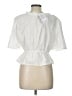 H&M White Short Sleeve Blouse Size L - photo 2