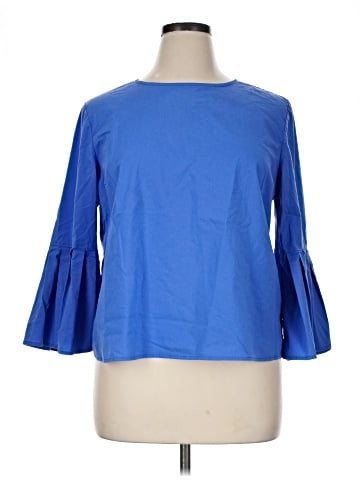 Marled by Reunited 3/4 Sleeve Blouse (view 1)