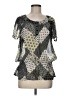 Belle Tweed Silver Short Sleeve Blouse Size M - photo 1