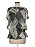 Belle Tweed Silver Short Sleeve Blouse Size M - photo 2