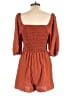 BCBGeneration 100% Recycled Polyester Solid Brown Romper Size L - photo 2