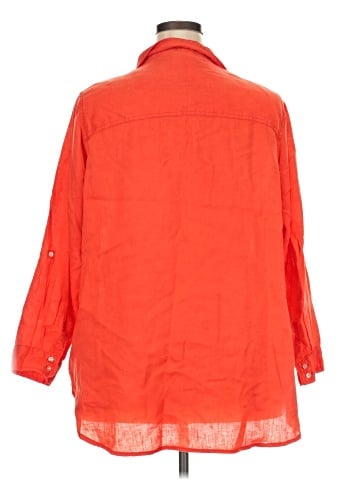 Sigrid Olsen 3/4 Sleeve Button-Down Shirt (view 2)