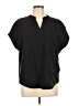 Fabletics Black Short Sleeve Blouse Size L - photo 1