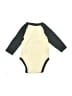 Carter's 100% Cotton Color Block Ivory Long Sleeve Onesie 0-3 MO / 3 MO - photo 2