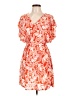 West Loop Print Orange Casual Dress Size L - photo 1