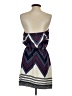 Express Outlet 100% Polyester Chevron-herringbone Blue Cocktail Dress Size S - photo 2