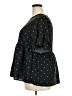 Atelier 100% Polyester Polka Dots Black Short Sleeve Blouse Size 2X (estimated) - photo 5