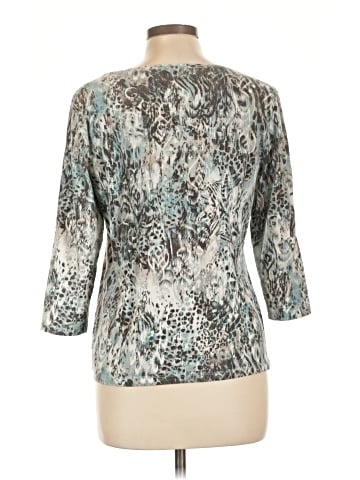 Weekends by Chico's 3/4 Sleeve T-Shirt (view 2)